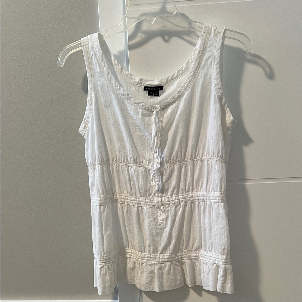 Theory Ivory Sleeveless Top